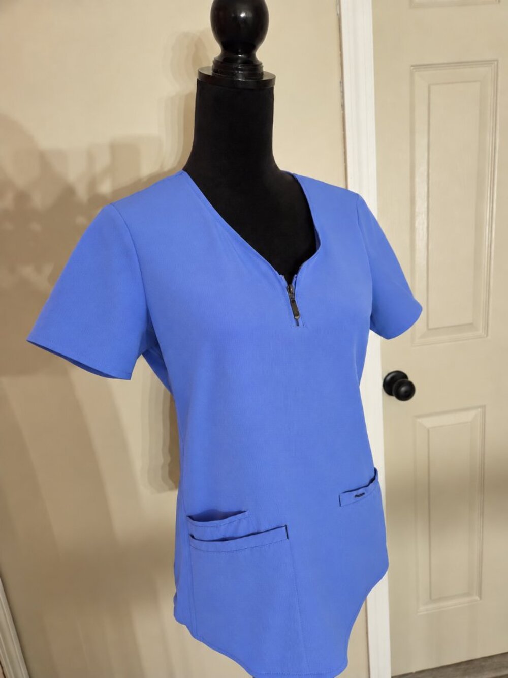 Grey’s Anatomy by Barco Blue Zip Scrub Top